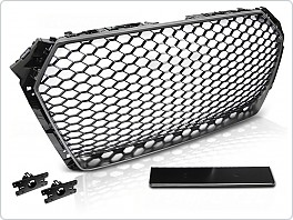 Přední maska bez znaku Audi A4 B9, 2015-, RS-styl, matná šedá