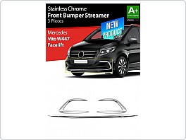 Chromová nerezová lišta na nárazník Mercedes Vito W447 facelift 2024-