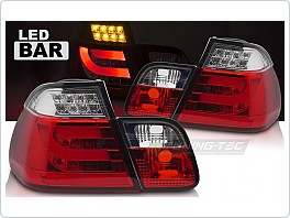 Zadní LED světla, světlomety, lampy BMW E46, 2001-2005 sedan, LED BAR, červenobílé