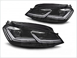 Přední světla, světlomety, lampy VW Golf VII, 2012-2017, SILVER LINE, DRL, FULL LED, LPVWZ1