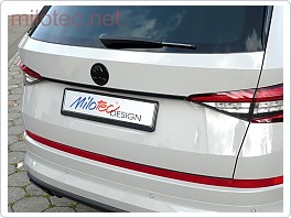 Lišta nad zadní SPZ, černá lesklá, Škoda Kodiaq I.