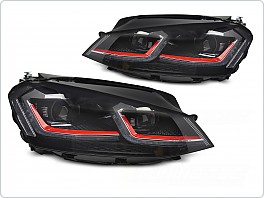 Přední světlomety, světla, lampy Volkswagen Golf VII, 2013-2017, LED, SEQ, DRL, red LPVX06