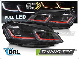 Přední světlomety, světla, lampy Volkswagen Golf VII, 2013-2017, FULL LED, SEQ, DRL, RED line LPVX08