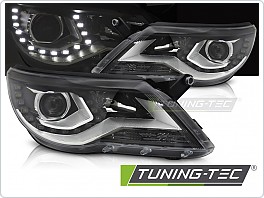 Přední světlomety, světla, lampy Volkswagen Tiguan, 2007-2011, Black DRL, LPVWZ6