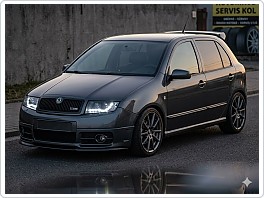 Přední světlomety, světla, lampy Škoda Fabia, 2000-2008, LED Daylight, černé black LPSK06