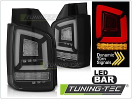 Zadní světlomety, světla, lampy VW T5, 2003-2009, LED BAR, SEQ, lights black LDVWL4