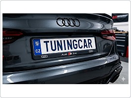 Držák SPZ, podložka pod značku s 3D logem, Audi S-line