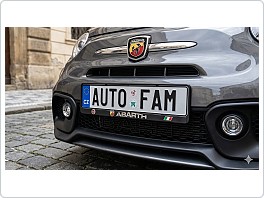 Držák SPZ, podložka pod značku 3D nápis ABARTH