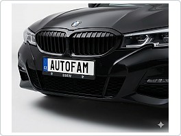 Držák SPZ, podložka pod značku s 3D logem, BMW