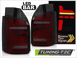 Zadní LED světla, světlomety, lampy VW T5, 2010-2015, kouřovočervené, SEQ, LDVWO7