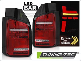 Zadní LED světla, světlomety, lampy VW T6, 2015-2019, OEM žárovky, SEQ, červené čiré LDVWP1