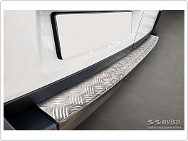 Ochranná lišta hrany kufru VW Crafter 2017- (rýhovaný hliník, matná)