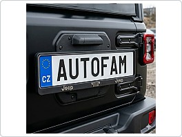 Držák SPZ, podložka pod značku s 3D logem, Jeep