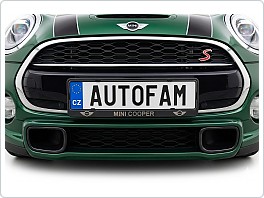 Držák SPZ, podložka pod značku s 3D logem, Mini Cooper