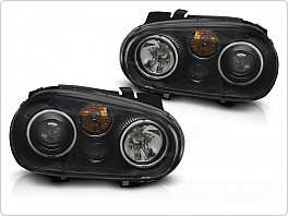 PŘEDNÍ SVĚTLA VW GOLF IV, 1997-2003, ANGEL EYES, CCFL, ČERNÉ