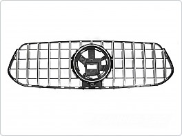 PŘEDNÍ MASKA MERCEDES GLE W167, C167, 2019-2023, ČERNÁ CHROM, GRMEN3
