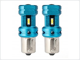 LED žárovky BA15S, P21W R10W R5W 4SMD 1860 Bílé 12V-24V, 2ks