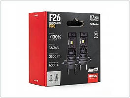 LED žárovky H7, serie F26 PRO LumiTec LIMITED +130% DUO FULL CANBUS 12V 24V 