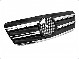 PŘEDNÍ MASKA MERCEDES CLK W208, 1996-2002, ČERNÁ CHROM, grmea2