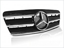 Přední maska Mercedes CLK W208, 1992-2002, CL Style, černá, chrom, grme21