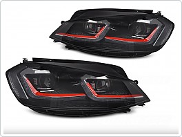 Přední světlomety, světla, lampy Volkswagen Golf VII, 2017-2019, LED, SEQ, DRL, RED