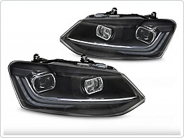 Přední světlomety, světla, lampy Volkswagen Polo 6R, 2009-2017, Silver, SEQ, DRL, LED