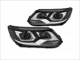 Přední světlomety, světla, lampy Volkswagen Tiguan I, 2011-2015, Černé, LED, DRL