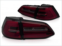Zadní LED světla, světlomety, lampy VW Golf VII, 2017-2019 combi, SEQ, červené/kouřové