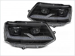 PŘEDNÍ SVĚTLA VW T5 2010-2015, FULL LED, SEQ, DRL, ČERNÉ, lpvx32