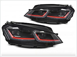 Přední světlomety, světla, lampy Volkswagen Golf VII, 2013-2017, FULL LED, SEQ, DRL, RED line lpvx08