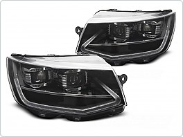 Přední LED světla, světlomety, lampy VW T6, 2015-2019, SEQ, černé lpvwx7