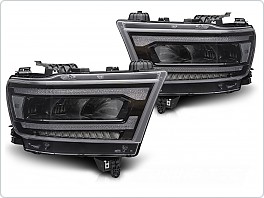 Přední světla, světlomety, lampy Dodge RAM 2019-2022, LED, DRL, SEQ, černé