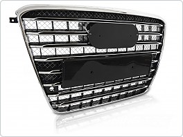 Přední maska Audi A8 D4 2009-2013, PDC, černá chrom