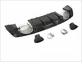Zadní difuzor AUDI TT 8S 2014-2018, SPORT STYLE, Twin outlet, lesklá černá
