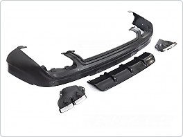 Zadní difuzor AUDI Q7 4L 2005-2015, SPORT S-STYLE, Twin outlet, PDC, černá lesklá