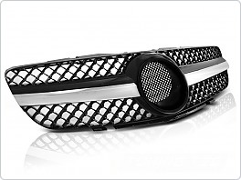 Přední maska Mercedes SL R230 2001-2006 SL Look chromovo černá, grme34