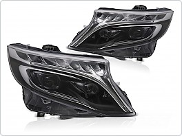 PŘEDNÍ SVĚTLA MERCEDES V-CLASS / VITO, W447, 2014-2023, FULL LED, ČERNÉ