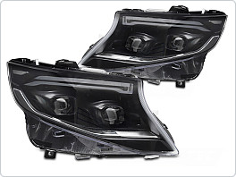 PŘEDNÍ SVĚTLA MERCEDES V-CLASS / VITO W447, 2014-2023, FULL LED, DRL, SEQ, BLACK, lpmef9