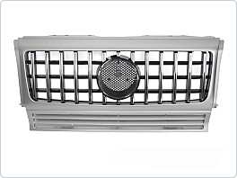 PŘEDNÍ MASKA MERCEDES G W463, 1990-2012, SPORT STYL 2, SILVER CHROM, grmec4