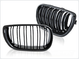 Přední maska, ledvinky BMW E46, 2001-2005, SPORT STYLE M, černý lesk, grbme1
