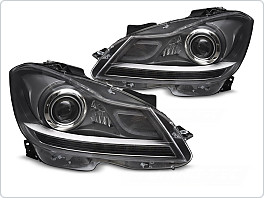 PŘEDNÍ SVĚTLA MERCEDES C W204, 2011-2014, LED XENON LOOK, lpmeg4