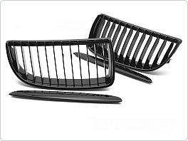 Přední maska, ledvinky BMW E90, E91 2005-2008, černý lesk, grbmh4