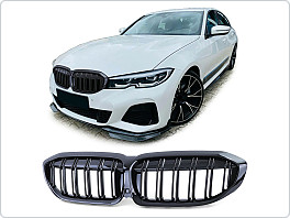 PŘEDNÍ MASKA, LEDVINKY, BMW G20 / G21, 2019-2022, SPORT STYL, ČERNÁ LESKLÁ, grbmj4