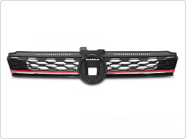 PŘEDNÍ MASKA VW GOLF 7, ČERNÁ LESKLÁ, RED LINE, ZNAK