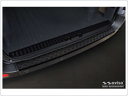 Zesílená ochranná lišta hrany kufru Renault Master 2010-2018 (rýhovaný hliník, černá)
