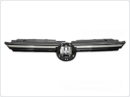 Přední maska s LED VW Golf VIII 2019-2024, SPORT STYLE, SILVER LINE, Lesklá černá