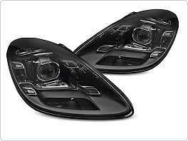 PŘEDNÍ SVĚTLA PORSCHE BOXSTER 718, CAYMAN 718, 2016-, LED, DRL, ČERNÉ