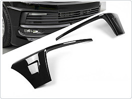 RÁMEČKY PŘEDNÍHO NÁRAZNÍKU VW T6, 2015-2020, ČERNÝ LESKLÉ