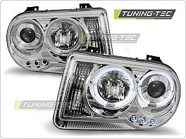 Přední světla Chrysler 300C, 2005-2010, Angel Eyes, chrom LPCH09