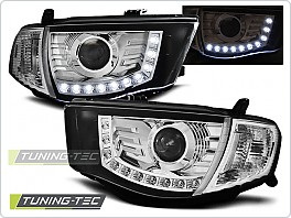 Přední světla Mitsubishi L200, 2006-, LED Daylight, chrom LPMI09
